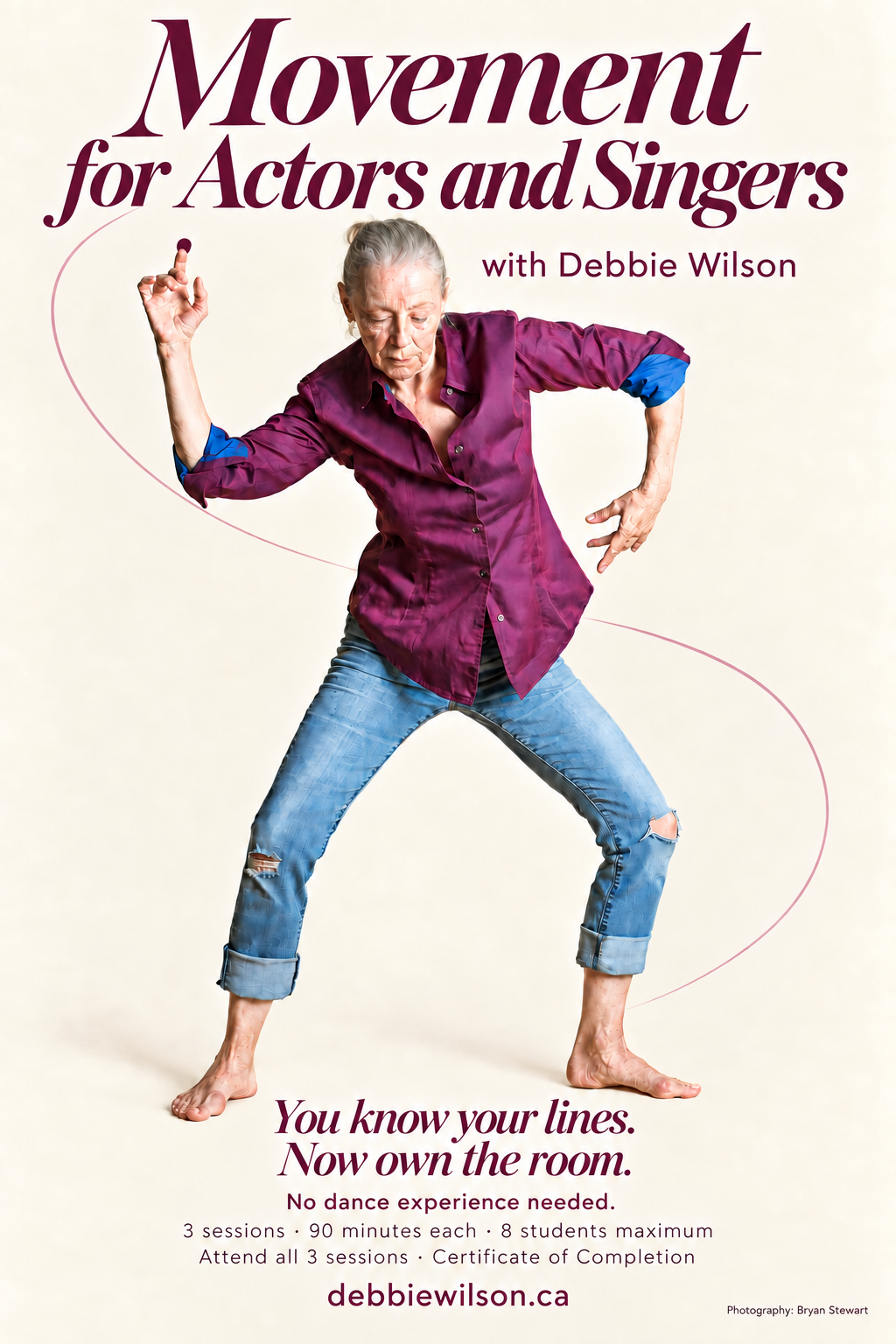 Movement for Actors and Singers poster featuring Debbie Wilson.